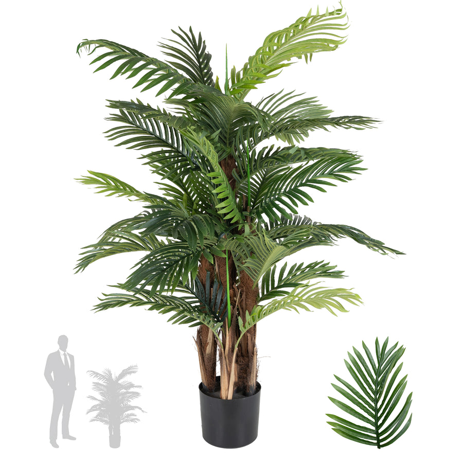 Palmier artificial H130cm Areca cu 36 frunze(circa 1263 foliole)