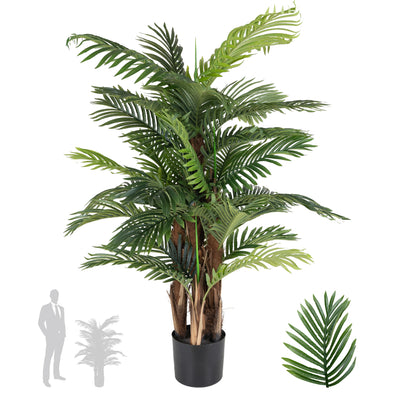 Palmier artificial H130cm Areca cu 36 frunze(circa 1263 foliole)
