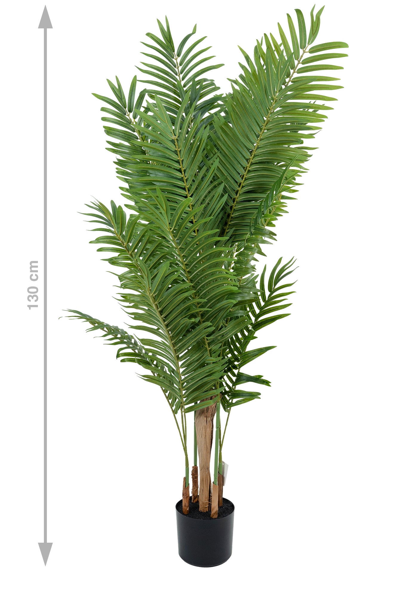 Palmier artificial H130cm Areca cu 7 tulpini si 7 frunze