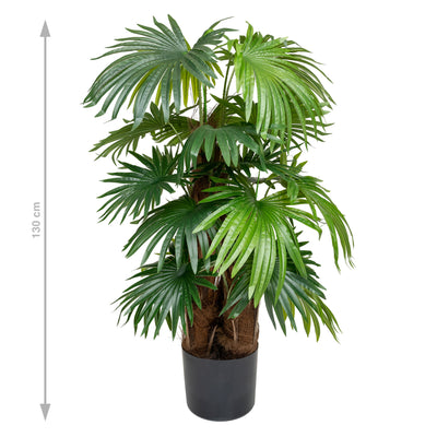 Palmier artificial H130cm Chamaerops humilis cu 21 frunze