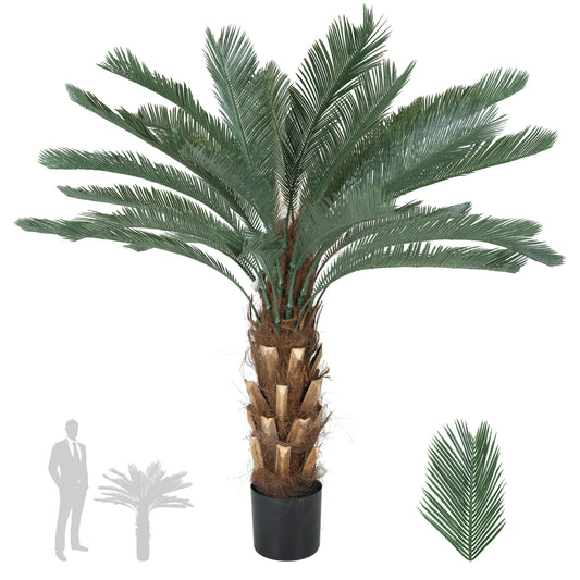 Palmier artificial H130cm Cycas cu 30 frunze cu protectie UV