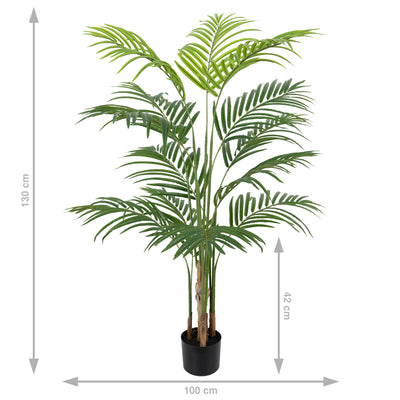 Palmier artificial H140cm Lady palm cu 13 tulpini si 13 frunze