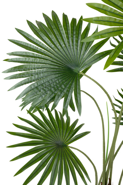 Palmier artificial H140cm Washingtonia robusta cu 7 frunze cu protectie UV