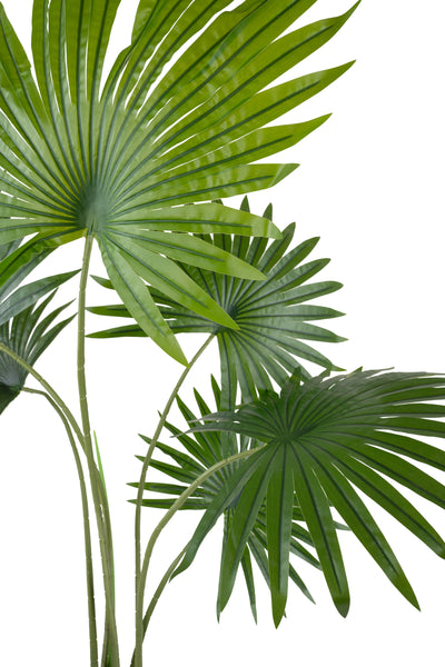 Palmier artificial H140cm Washingtonia robusta cu 7 frunze cu protectie UV