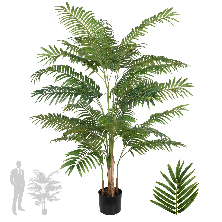 Palmier artificial H150cm Areca cu 10 tulpini si 10 frunze
