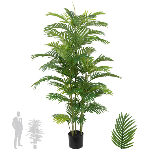 Palmier artificial H150cm Areca mini cu 5 tulpini si 47 frunze
