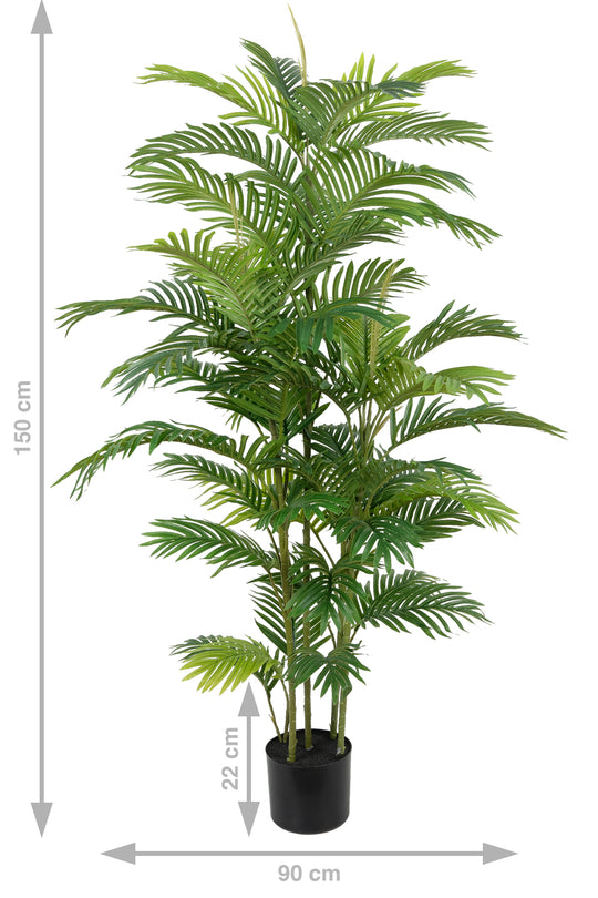 Palmier artificial H150cm Areca mini cu 5 tulpini si 47 frunze