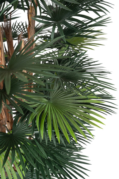 Palmier artificial H150cm Rhapis excelsa cu 86 frunze cu protectie UV