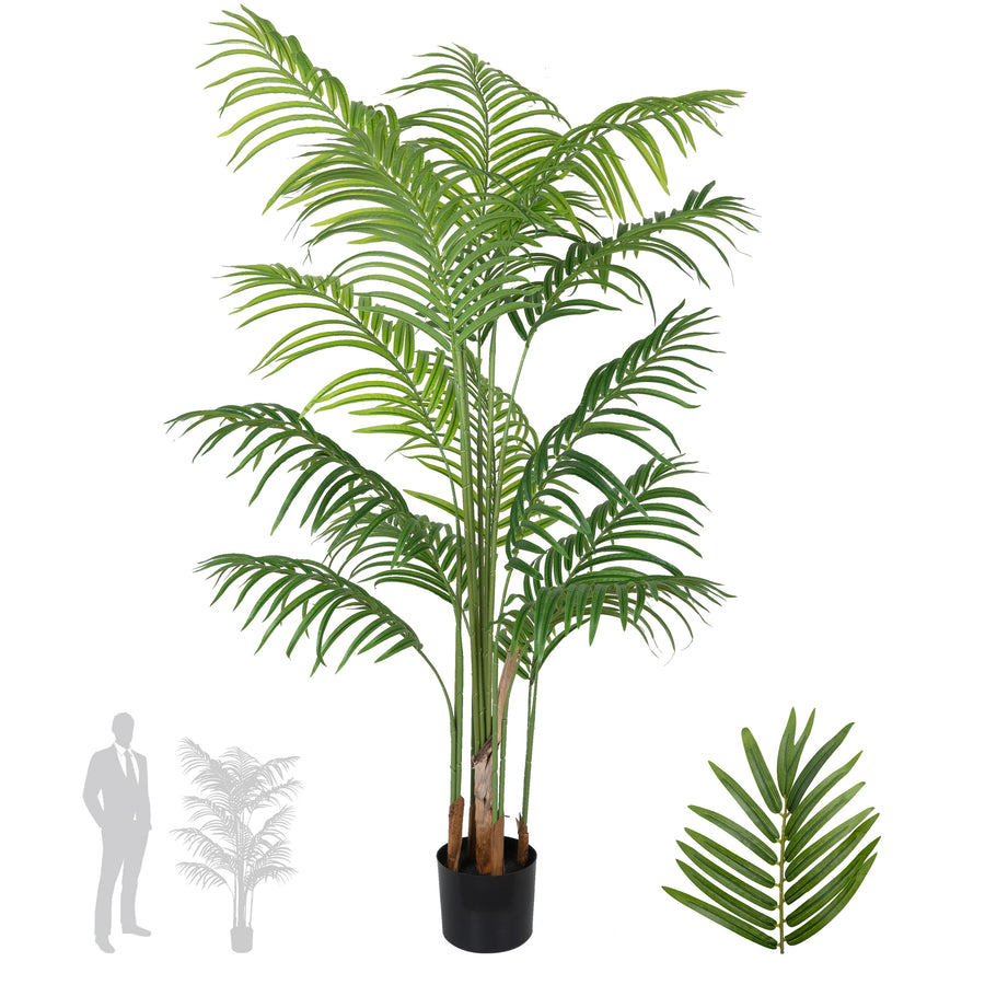 Palmier artificial H170cm Lady palm cu 15 tulpini si 15 frunze