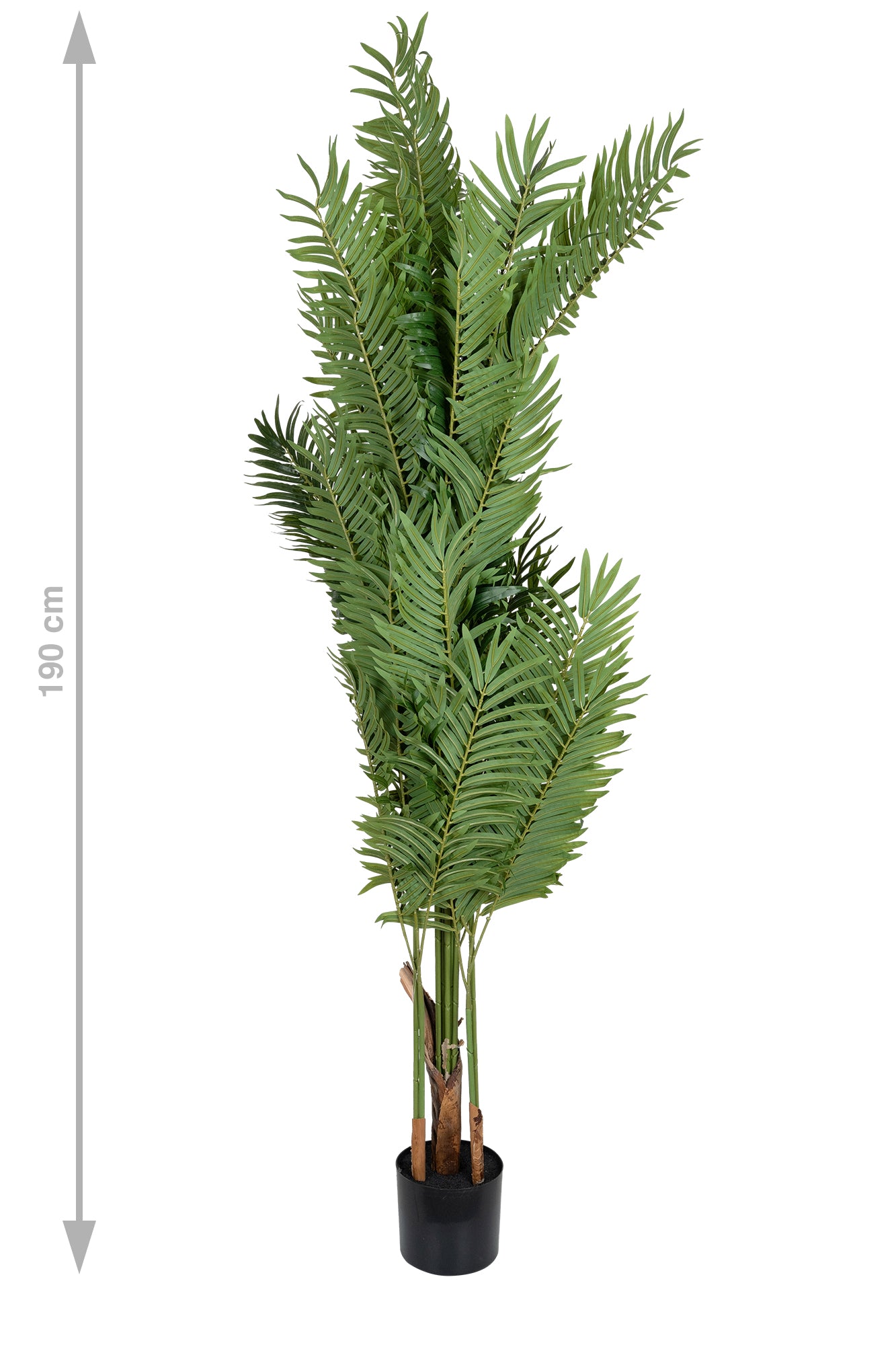 Palmier artificial H180cm Areca cu 15 tulpini si 15 frunze