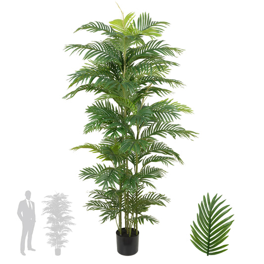 Palmier artificial H180cm Areca mini cu 7 tulpini si 69 frunze