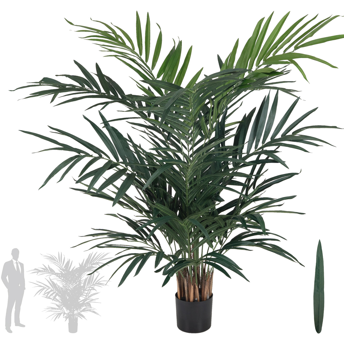 Palmier artificial H180cm Kentia cu 21 frunze