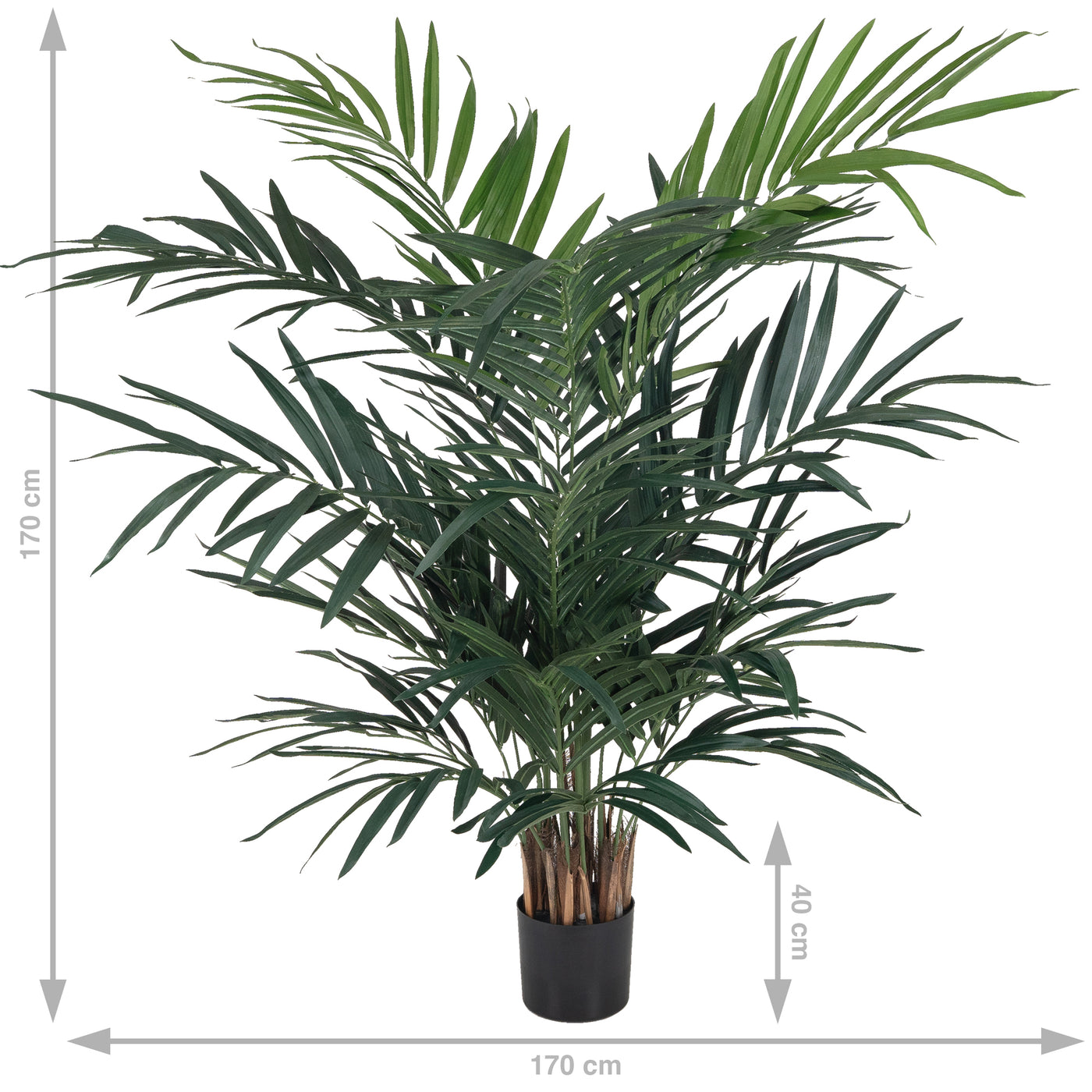 Palmier artificial H180cm Kentia cu 21 frunze