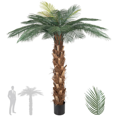 Palmier artificial H180cm Phoenix roebelenii cu 24 frunze cu protectie UV