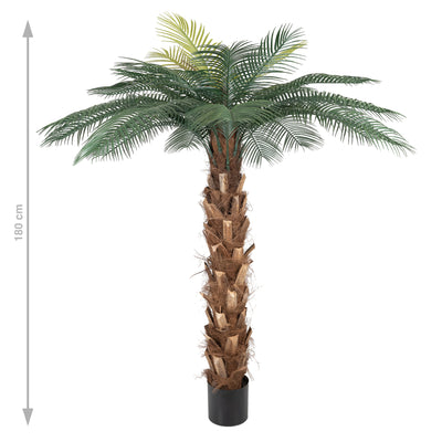 Palmier artificial H180cm Phoenix roebelenii cu 24 frunze cu protectie UV