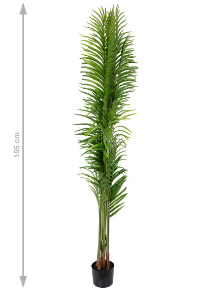 Palmier artificial H195cm Lady palm cu 15 tulpini si 15 frunze