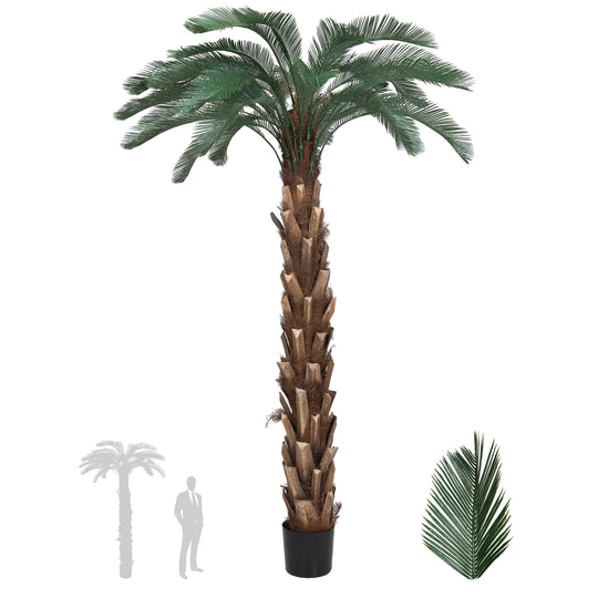Palmier artificial H210cm Cycas cu 30 frunze cu protectie UV