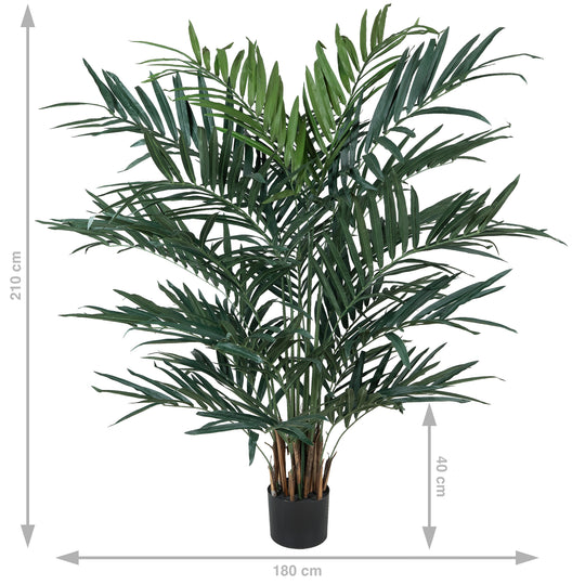 Palmier artificial H210cm Kentia cu 24 frunze