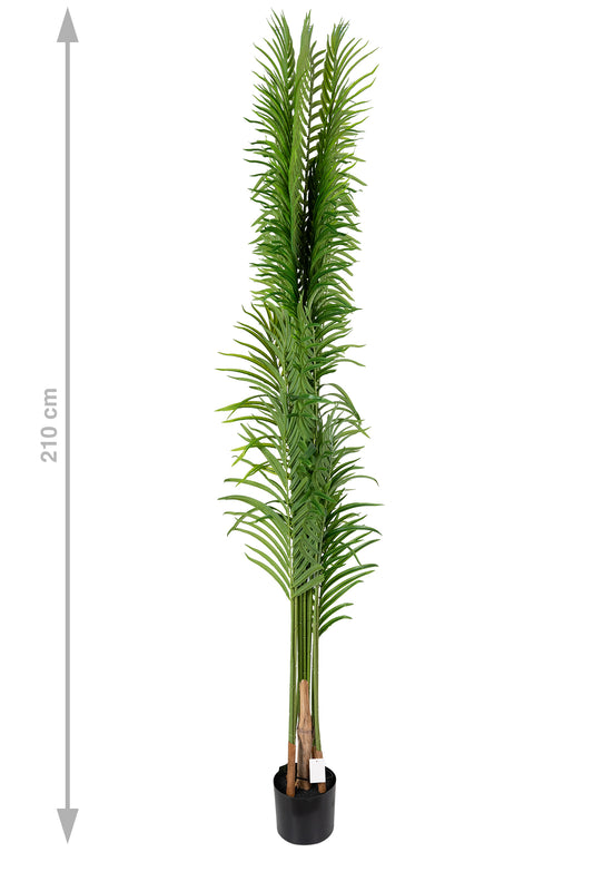 Palmier artificial H210cm Lady palm cu 18 tulpini si 18 frunze