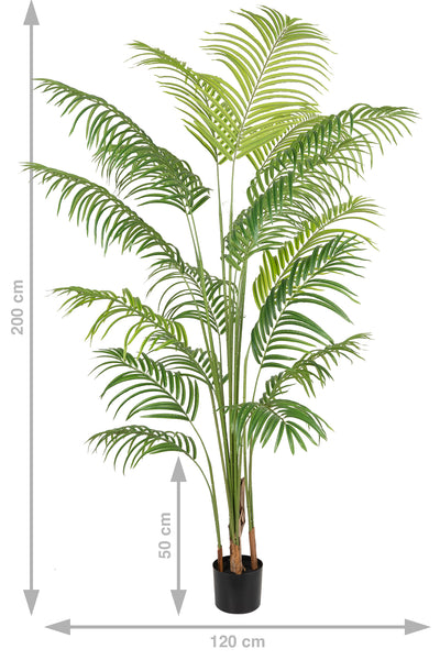 Palmier artificial H210cm Lady palm cu 18 tulpini si 18 frunze
