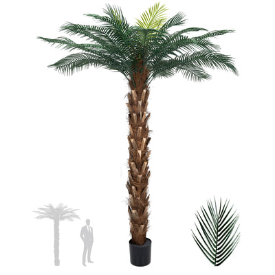 Palmier artificial H210cm Phoenix roebelenii cu 24 frunze cu protectie UV