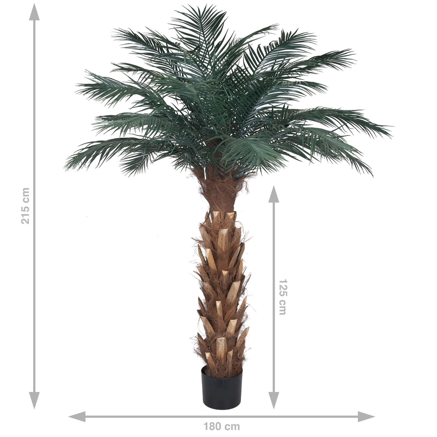 Palmier artificial H230cm Phoenix roebelenii cu 30 frunze cu protectie UV