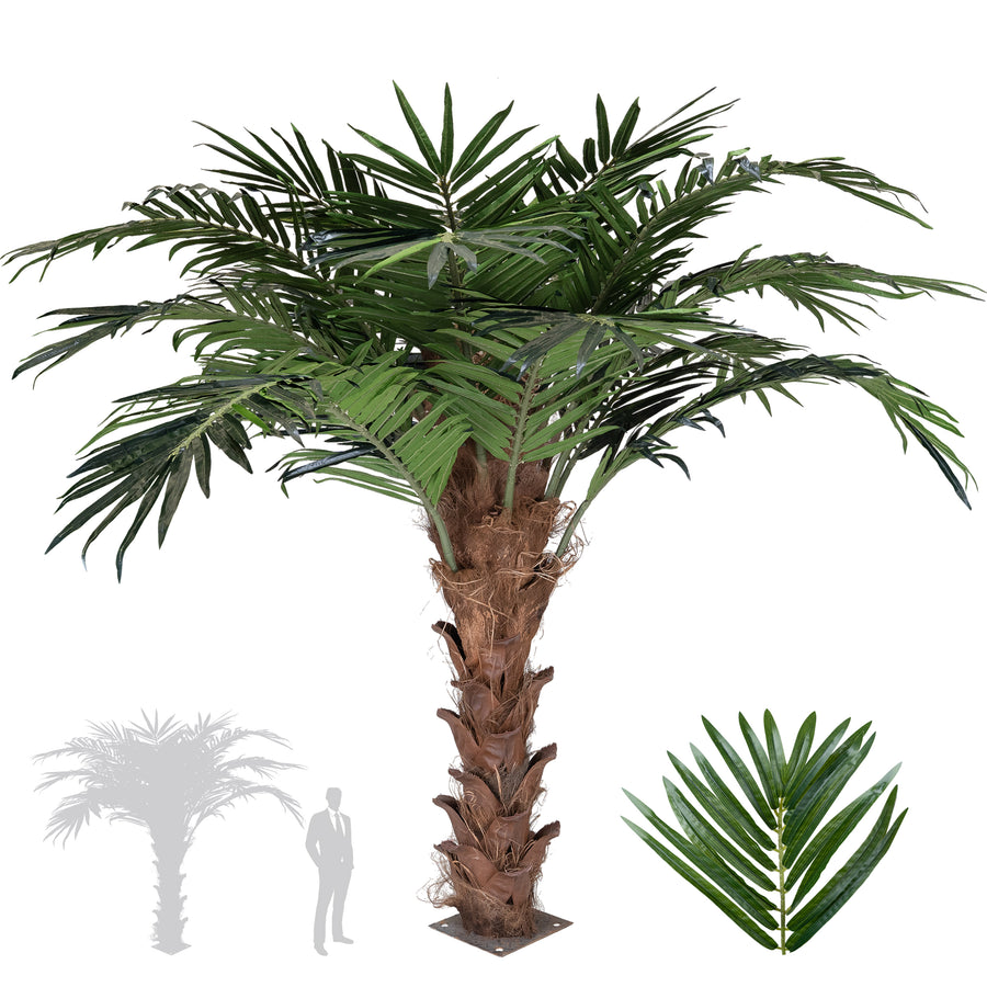 Palmier artificial H240cm Phoenix exotic. coroana D300cm cu protectie UV