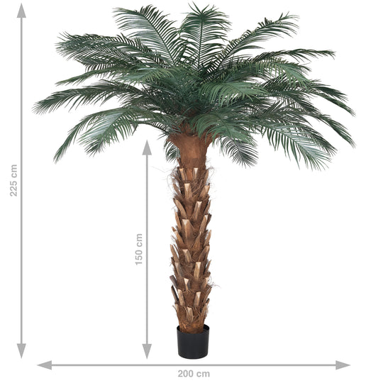 Palmier artificial H280cm Phoenix roebelenii cu 33 frunze cu protectie UV