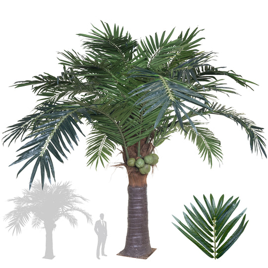 Palmier artificial H300cm Phoenix. coroana D420cm cu protectie UV