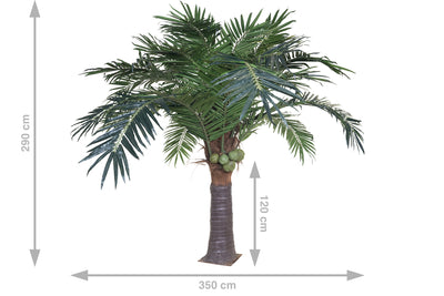 Palmier artificial H300cm Phoenix. coroana D420cm cu protectie UV