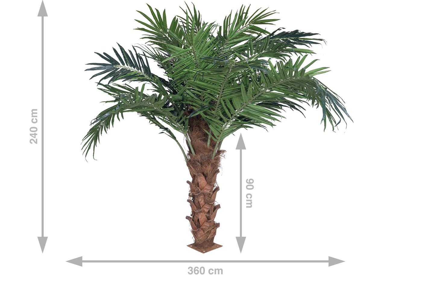 Palmier artificial H300cm Phoenix exotic. coroana D420cm cu protectie UV
