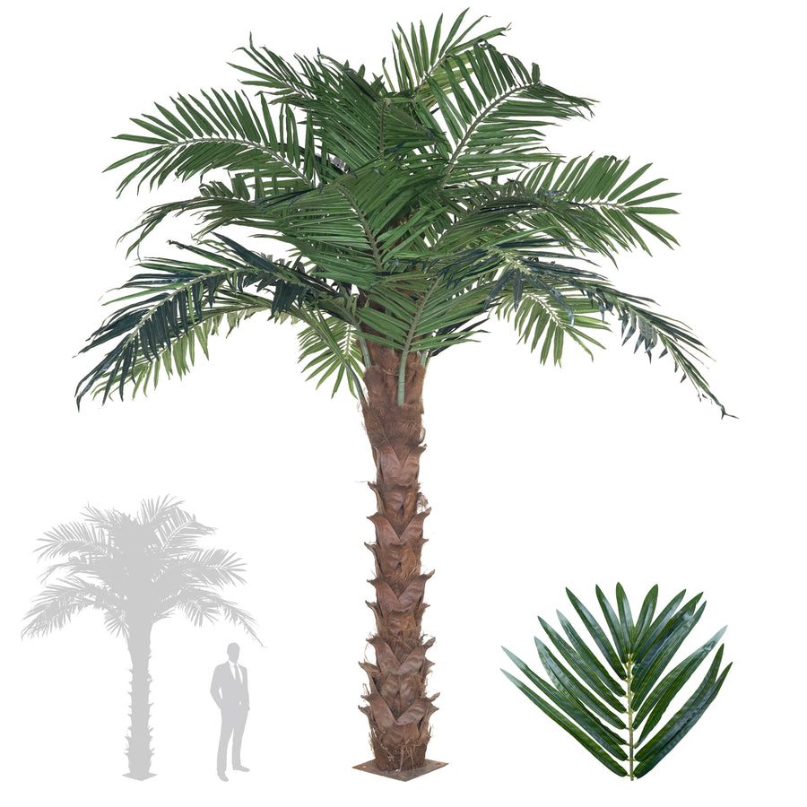 Palmier artificial H350cm Phoenix exotic. coroana D350cm cu protectie UV
