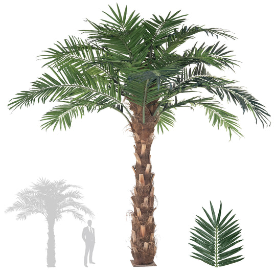 Palmier artificial H350cm Phoenix exotic cu trunchi natural. coroana D350cm cu protectie UV