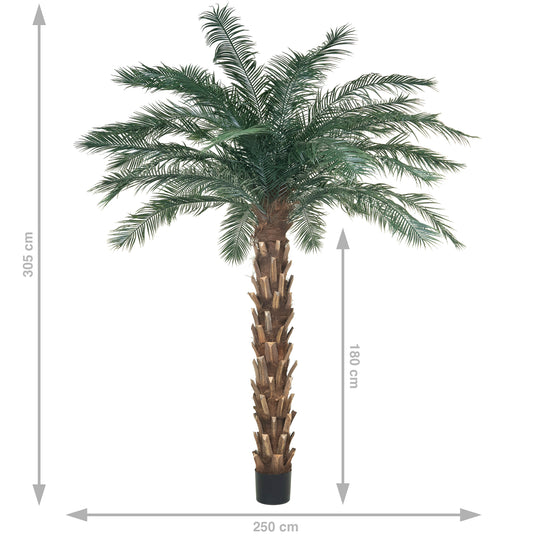 Palmier artificial H350cm Phoenix roebelenii cu 35 frunze cu protectie UV
