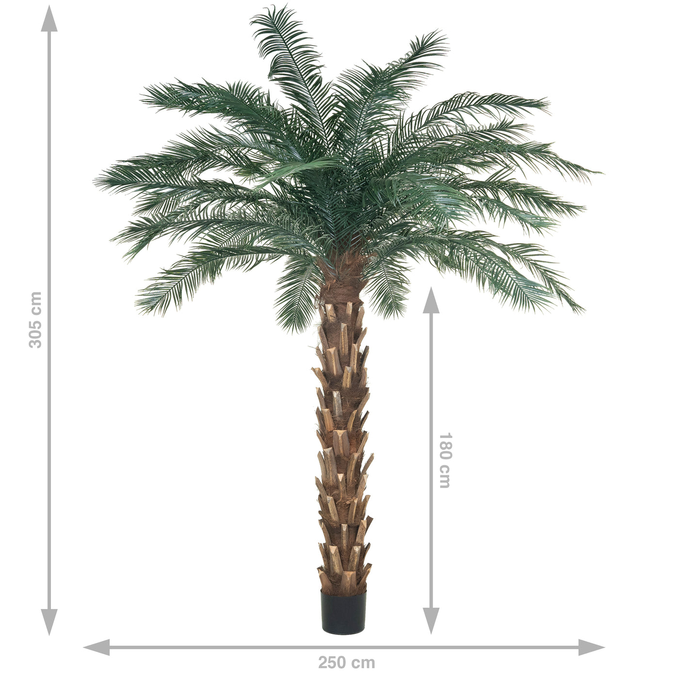 Palmier artificial H350cm Phoenix roebelenii cu 35 frunze cu protectie UV