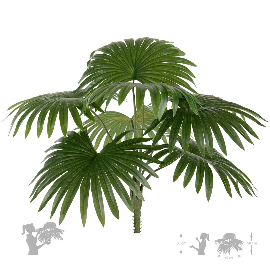 Palmier artificial H50cm Chamaerops humilis cu 7 frunze