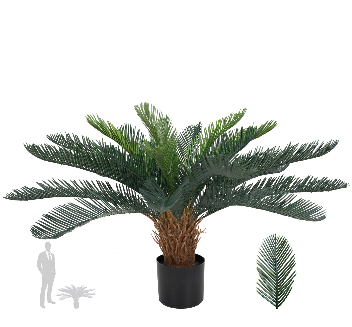 Palmier artificial H60cm Cycas cu 26 frunze