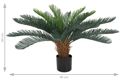 Palmier artificial H60cm Cycas cu 26 frunze