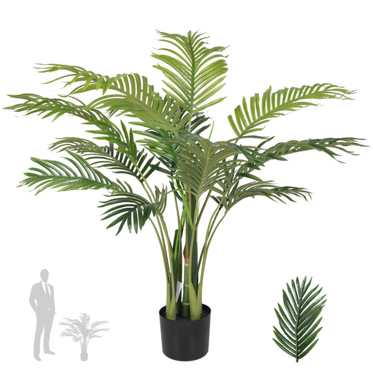 Palmier artificial H90cm Kentia cu 15 frunze