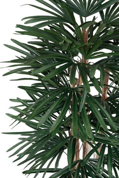 Palm artificial H130cm Rhapis excelsa cu 50 frunze cu protectie UV