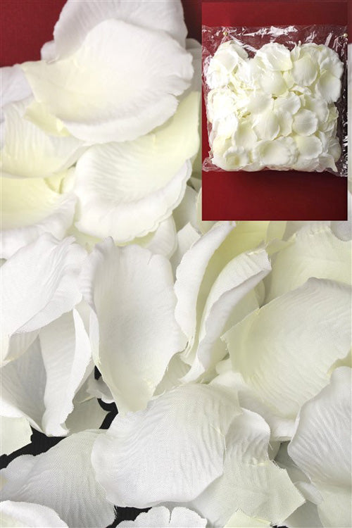 Petale artificiale albe de trandafir 5x4.5 cm