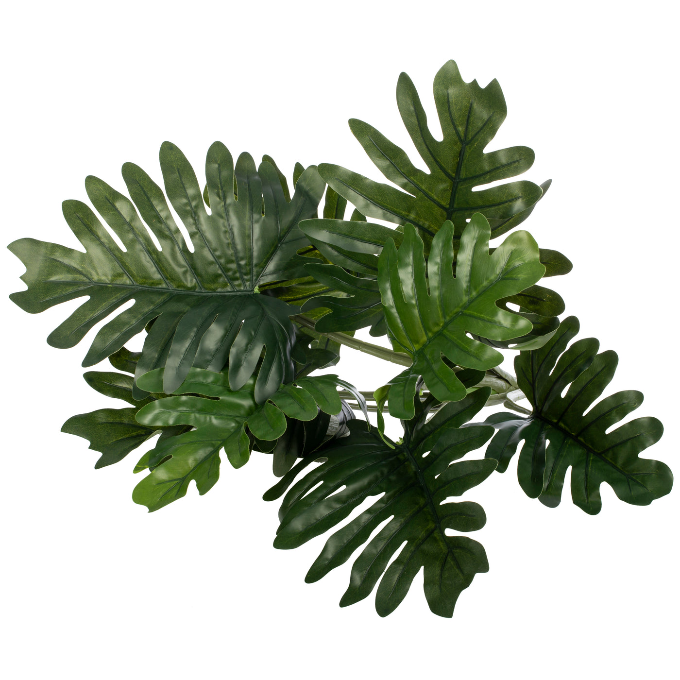 Philodendron xanadu artificial cu 8 frunze D50xH80 cm