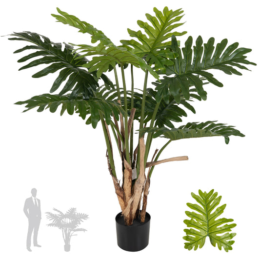 Planta artificiala H110cm Philodendron cu 11 frunze