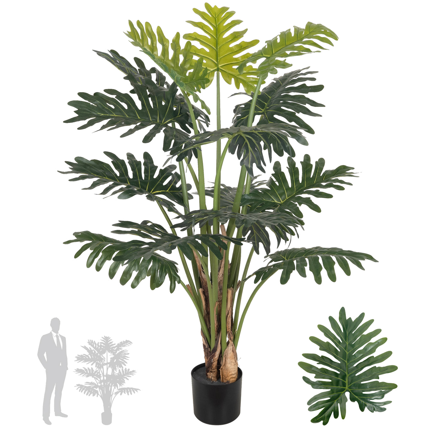 Planta artificiala H140cm Philodendron xanadu. coroana D125cm