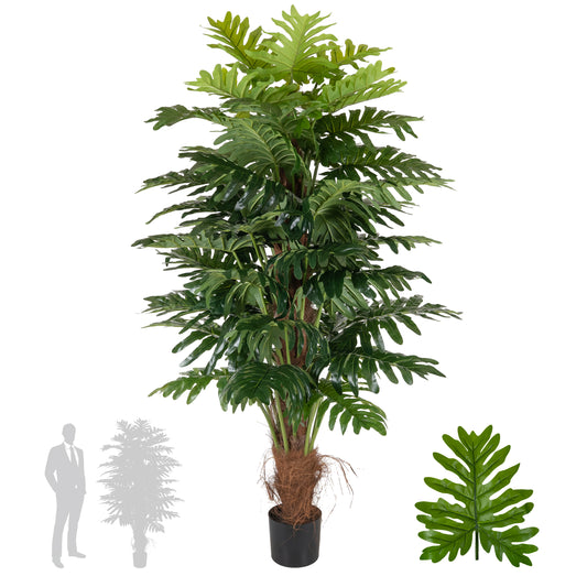 Planta artificiala H180cm Philodendron xanadu cu 44 frunze