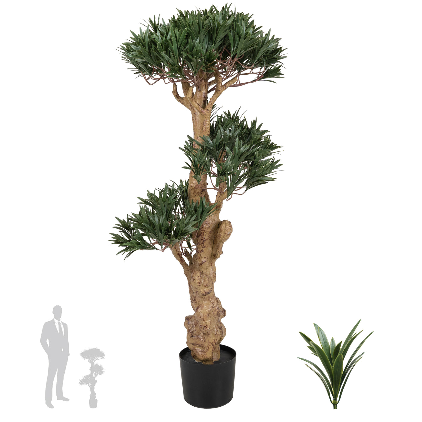 Bonsai artificial H100cm Podocarpus cu 4140 frunze