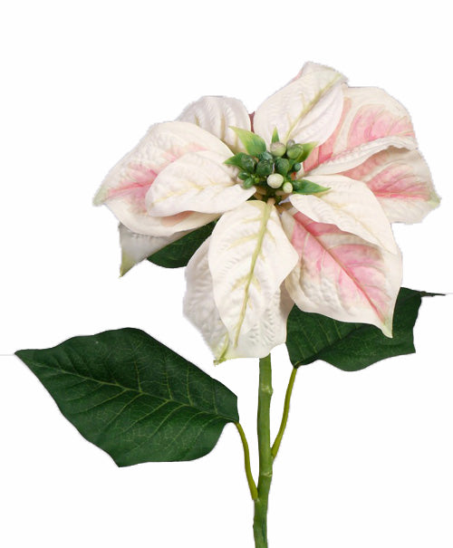 Poinsettia artificiala roz H70 cm