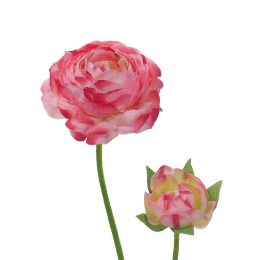 Ranunculus artificial roz D6xH55 cm HO
