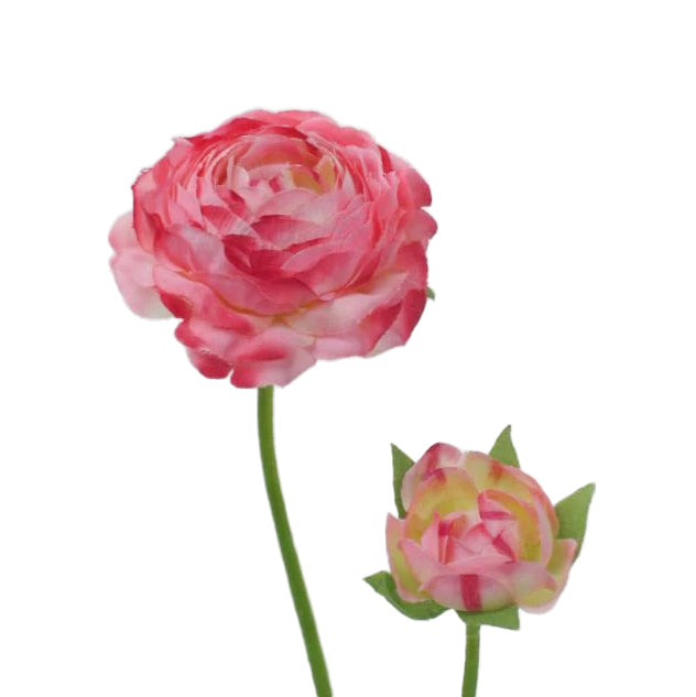 Ranunculus artificial roz D6xH55 cm HO