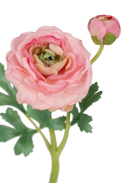 Ranunculus artificial roz De Luxe D13xH35 cm